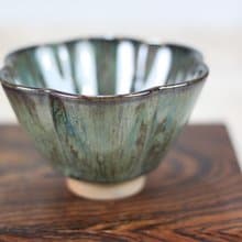 【母親節禮物】森林 天目釉 花瓣茶杯 茶碗 鶯歌名家葉敏祥作品