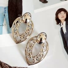 vintage jewelry  唯美氣質騰雲造型 針式耳環