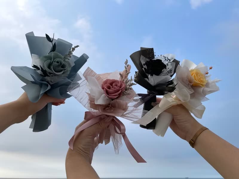 【DIY材料包】單支小花束(2入)|不凋花|永生花|乾燥花|