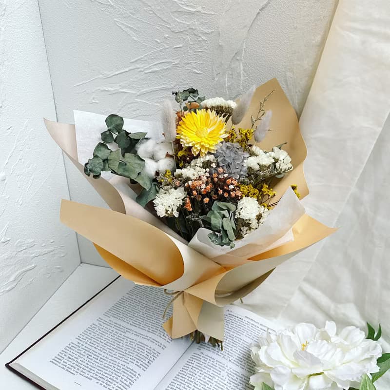 【畢業花束】拒絕油膩記好理想|畢業花束乾燥花|畢業花|向日葵