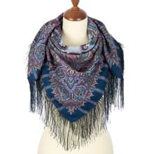 Authentic Pavlovo Posad Russian Shawl Scarf Soft 100% Wool 89x89 cm 1155-12