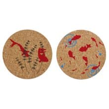 Goldfish Cork Coaster Japanese Drink Tableware Kitchen Made In Japan