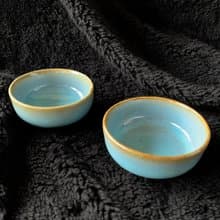 中國 清末民初仿鈞窯茶杯│丹青不渝 鈞窯 低溫素燒