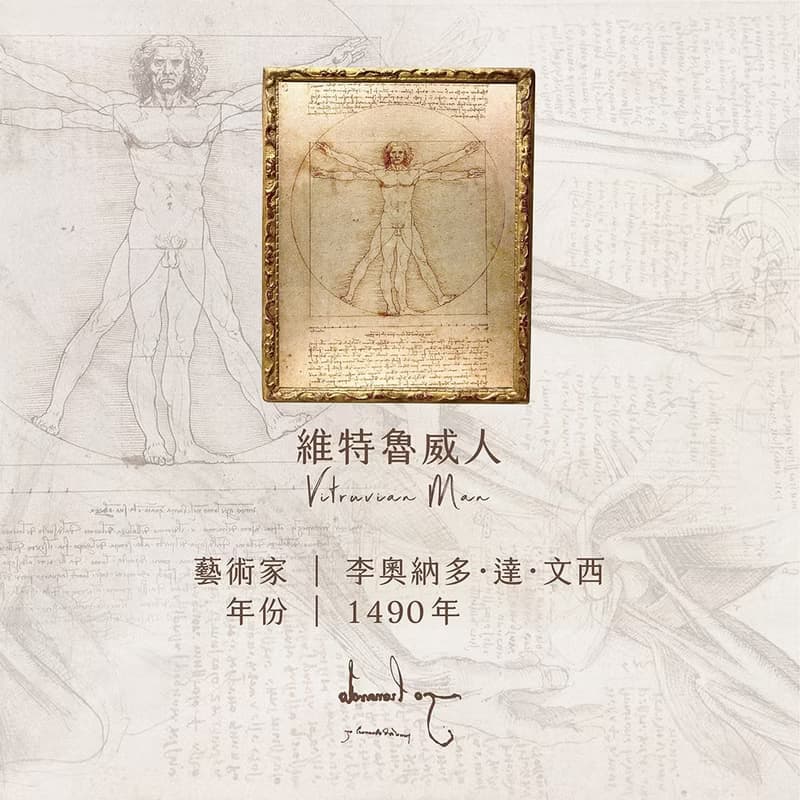達文西維特魯威人 名畫擴香石