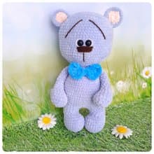 Cute teddy bear, teddy bear blue, baby gift