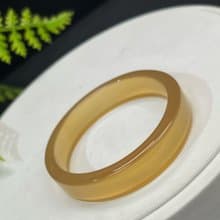 高品質 香檳金瑪瑙手鐲 48+MM 高冰玻璃體方條起剛 積極幸福招財
