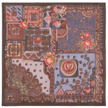 Original Pavlovo Posad Russian Shawl 100% Wool Woolen Scarf 115x115 cm 630-17