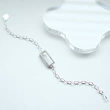 ストーン スクエア ブレスレット シルバー925