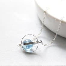 藍藍星球。宇宙。銀環。藍水晶。項鍊 Blue Blue Planet。Galaxy。Sliver Ring。Kyanite。Necklace。生日禮物。閨蜜禮物。姐妹禮物