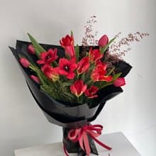 火焰紅鬱金香鮮花花束.特殊進口花束.特色花禮