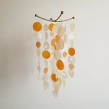 DIY-KIT |Norwegian forest-Donut, RainDrop-Orange|Shell Wind Chime Mobile |#0-456
