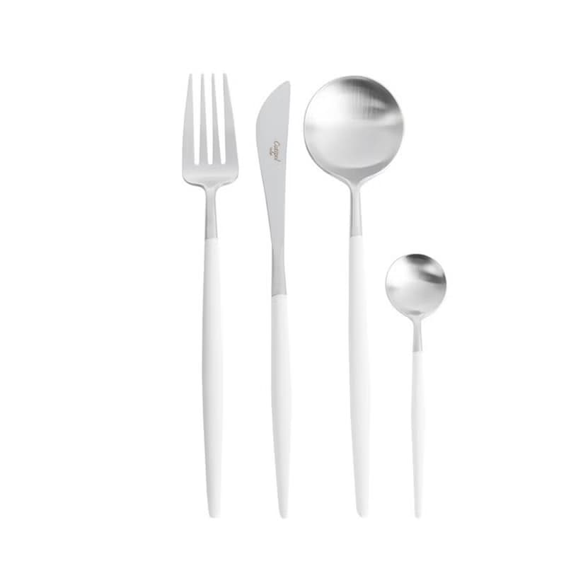 葡萄牙Cutipol GOA系列白柄主餐四件組(刀叉匙咖啡匙)