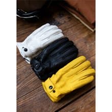 復古羊皮手套 機車手套 加厚植鞣羊皮 可觸控螢幕 三色 Gloves