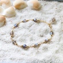 能力を開花させる 瞑想 極上 ラブラドライトの ブレスレット 8月誕生石