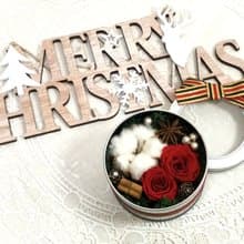  l 聖誕快樂 開窗鐵盒不凋花禮 l *聖誕節*耶誕節*Merry Christmas*裝飾*不凋花.恆星花.永生花*交換禮物
