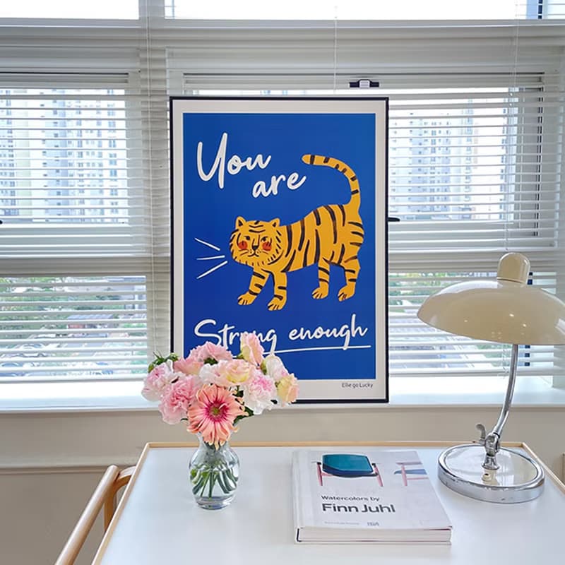 Art print/ Blue Tiger / Illustration poster A4 A3 A2