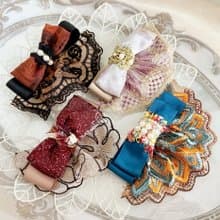 【福袋/驚喜包】裙襬蝴蝶結髮圈(4入)超值組 禮物生日髮夾邊夾