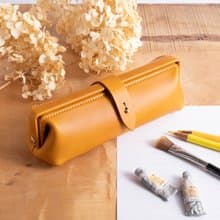 イタリアンレザーのペンケース Paka-pen #Yellow【入学祝】【就職祝】【カスタム可能なギフト】