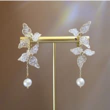 星光燦爛 | 婚禮新娘水晶花飾品 | /耳鈎耳夾