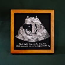 【寶寶超音波刺繡相框】