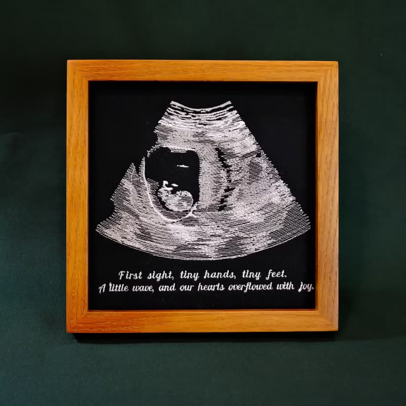 【寶寶超音波刺繡相框】