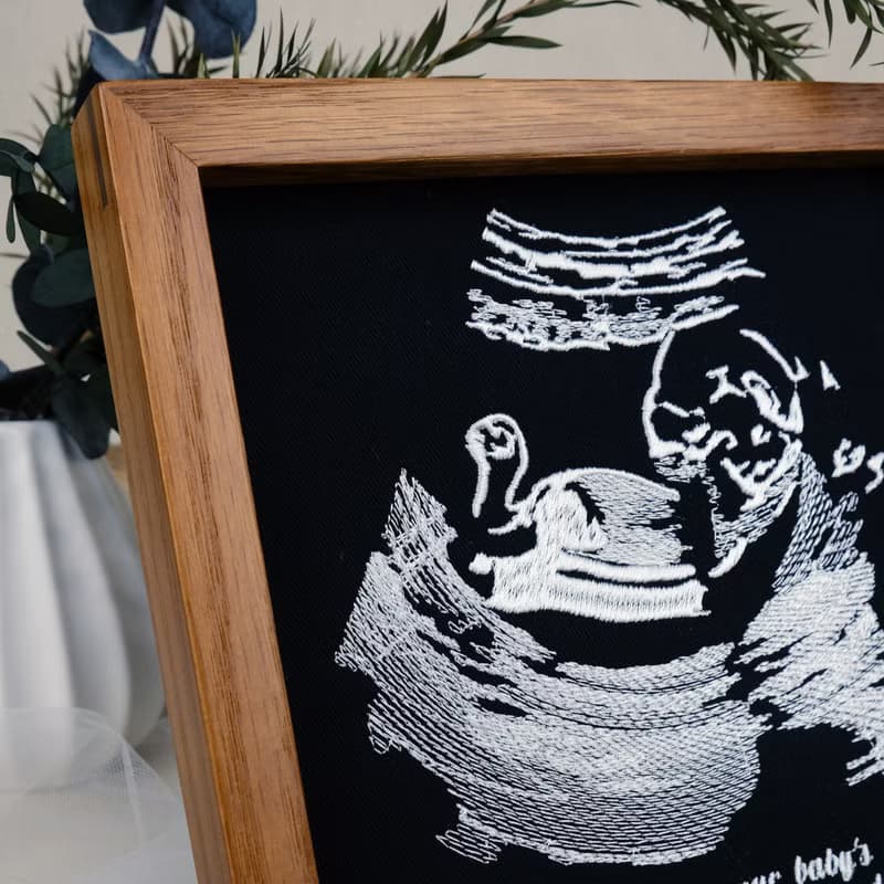 【寶寶超音波刺繡相框】