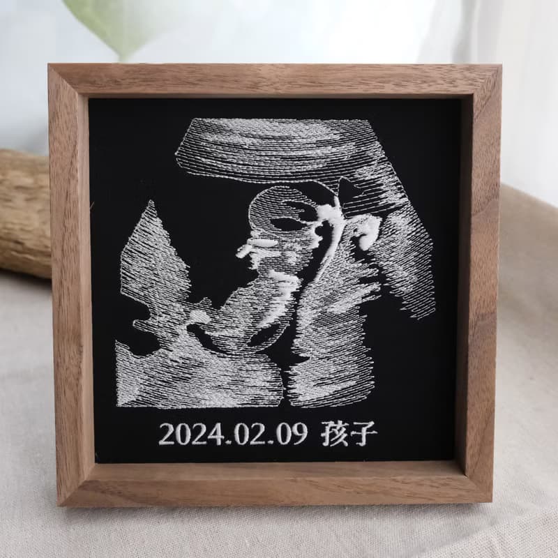 【寶寶超音波刺繡相框】