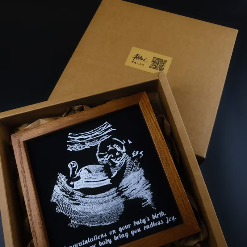 【寶寶超音波刺繡相框】