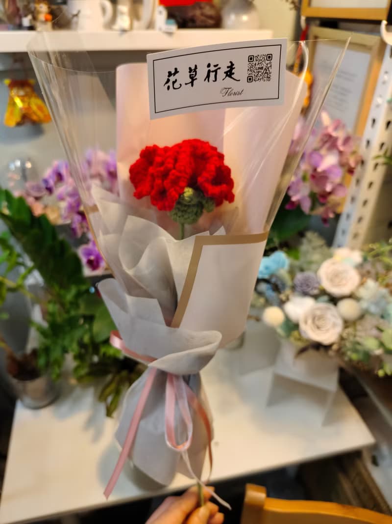 編織花康乃馨編織花束母親節花束