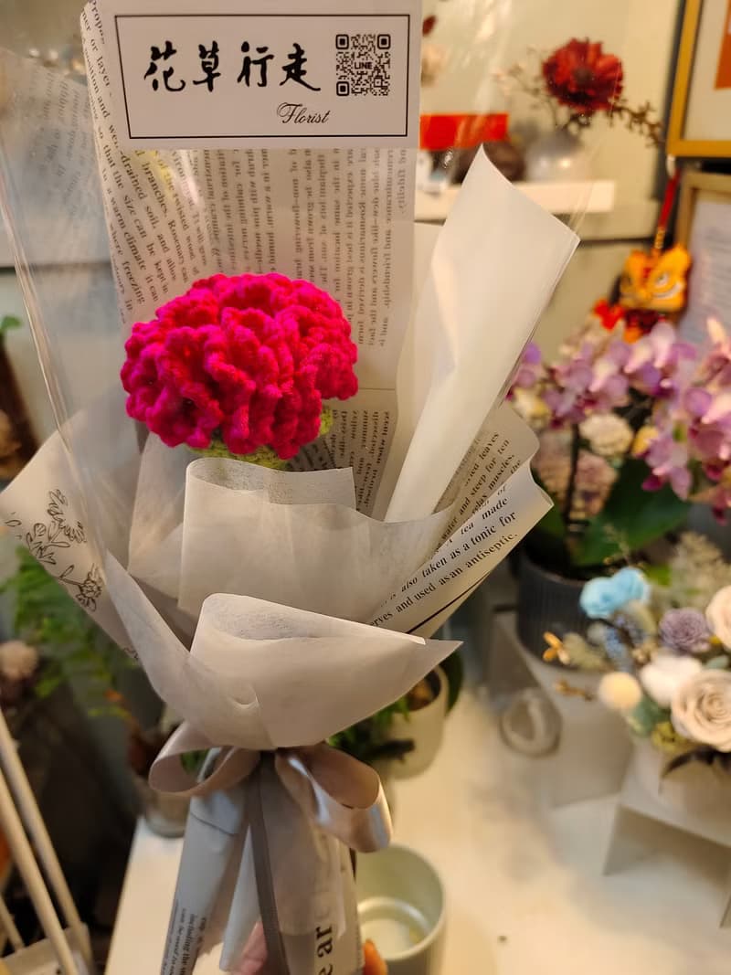 編織花康乃馨編織花束母親節花束