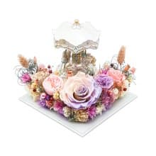 Yume永生花夢幻庭園系列 - 旋轉木馬(撫子紅藤)