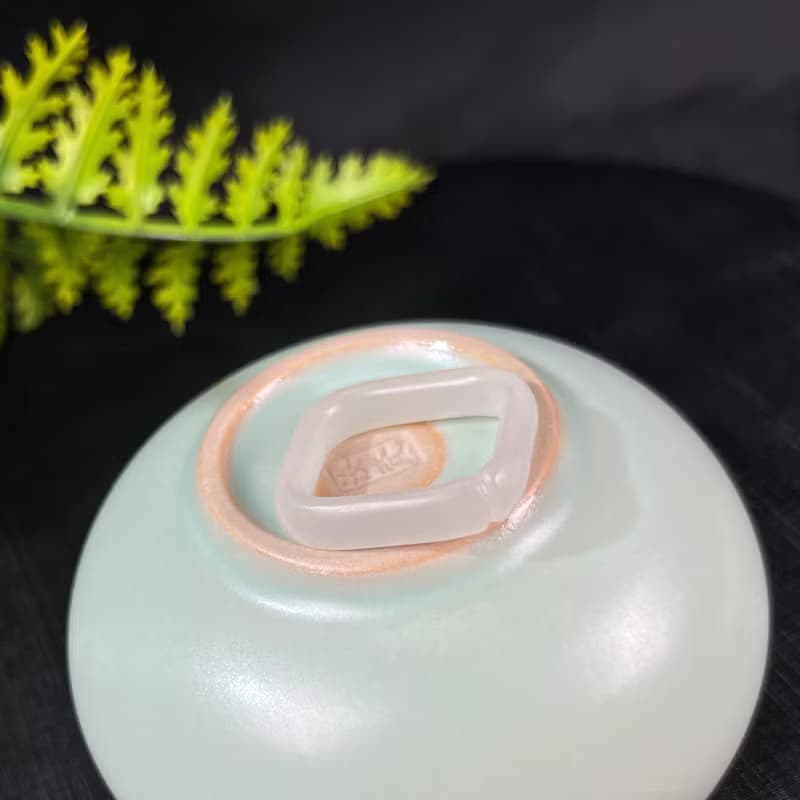 和田羊脂玉方形戒指 附證書 雕刻竹節 節節高升 可做吊墜 兩用款