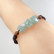 冰種翡翠蝴蝶結編織手鍊 | 天然緬甸玉A貨翡翠 | 送禮