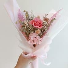 守護妳玫瑰永生乾燥花束 情人節結婚求婚告白捧花生日畢業禮物