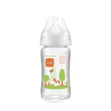 b&h 寬口徑玻璃奶瓶 240ml配貝赫奶嘴 (小牛)