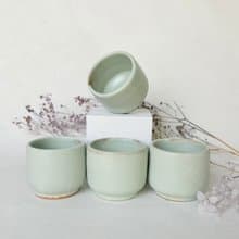柔光莫蘭迪。手工小茶杯 茶杯 お湯吞 茶具 陶藝茶器 母親節禮物