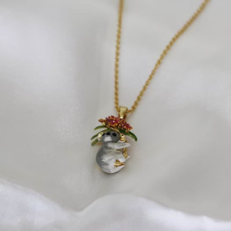 無尾熊擁抱花束項鍊