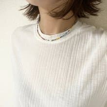 ビーズネックレス　マグネット着脱  　colorful
