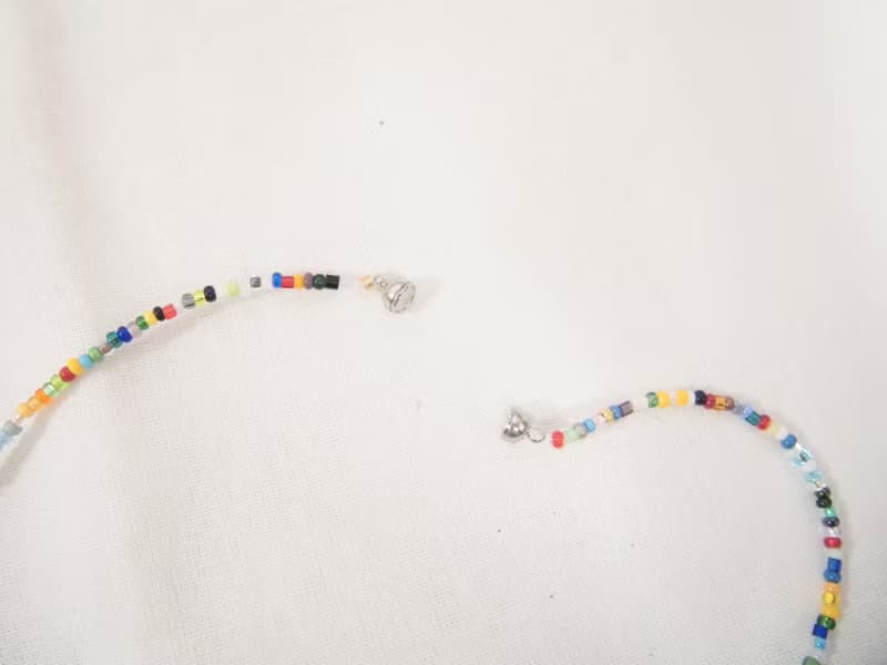 ビーズネックレス　マグネット着脱  　colorful