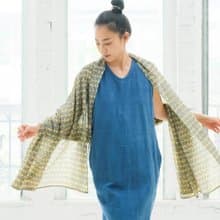 印度蓋染披巾 / 巴里紗 黃葉藤