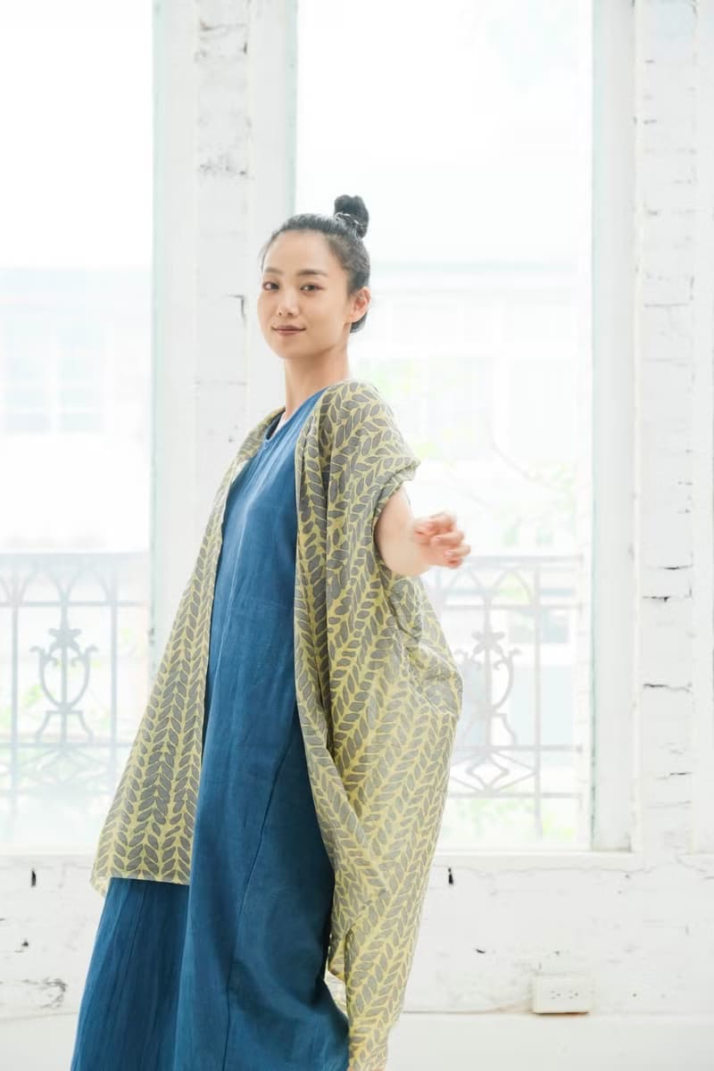 印度蓋染披巾 / 巴里紗 黃葉藤