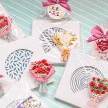 實用禮物 北歐風吸水杯墊+立體花束磁鐵 (5款可挑) 感謝 兒童