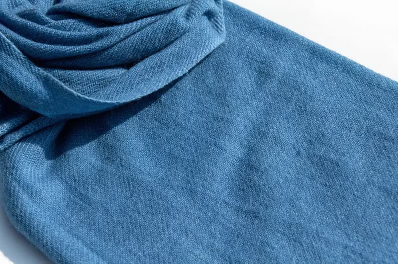 喀什米爾Cashmere/羊絨圍巾/純羊毛圍巾披巾/戒指絨披肩-藍色海洋