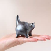 Handmade Ceramic Cat — Minimal Art Object Filled with Warmth