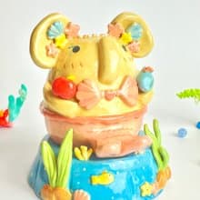 Handmade ceramic Ganesha cute gift