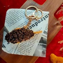 手感杏仁巧克力脆皮麵包鑰匙圈