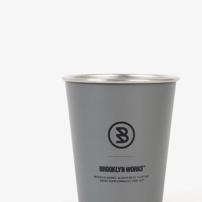 BROOKLYNWORKS 不鏽鋼單杯-灰色(2入)
