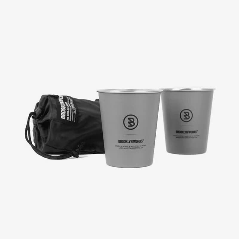 BROOKLYNWORKS 不鏽鋼單杯-灰色(2入)