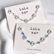 Miyuki 繁花串珠手鏈【奧地利水晶】銀款