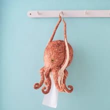 日本Magnets可懸掛超可愛立體捲筒式面紙盒/捲筒面紙套(章魚)